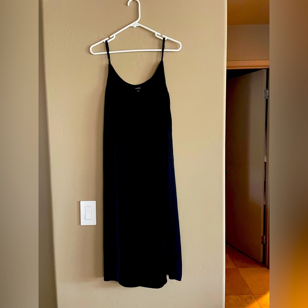 Babaton Classic Black Slip Dress with Spaghetti Straps